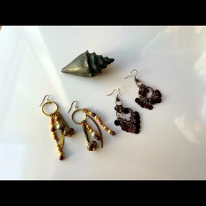 2 pair bojo earrings